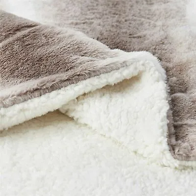 XL Long Sherpa Super Soft Fuzzy Faux Rabbit Fur Blanket Throw 60 X 70 • $31.99