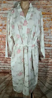 $59.95 • Buy BNWT Ladies Sz One Size Arabella Light Cotton Dressing Gown Floral Pale Pink