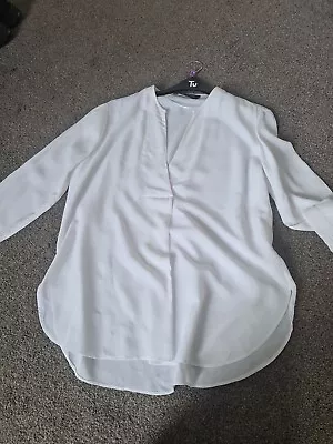 Zara Tunic Style Oversized  White Shirt. Size L New And Unworn • £5