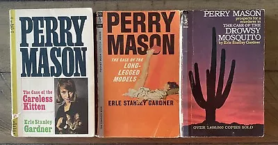 Lot Of 3 Vintage Erle Stanley Gardner Perry Mason Paperback Pocket Books • $9.99