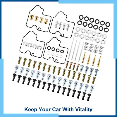 Pack(4) Motorcycle Carburetor Repair Rebuild Kit Gaskets Jets For Yamaha YZF R6 • $22.79