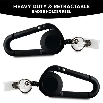 ID Card Key Chain Lanyard Clip Key Ring Retractable Pull Heavy Duty Keyr-wq • £4.78