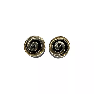  Pair Of Hollow Ear Plugs Organic Bone With Silver Spiral Design • $17.02