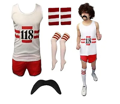 Adults Red & White Shorts Vest Costume Set Scouser Party 118 Unisex Fancy Dress • £5.80