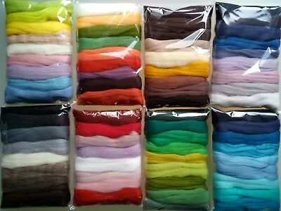 Assorted Colours* 100% Merino Wool Tops For Wet & Dry Felting Packs Of 90 Grams • £9.20