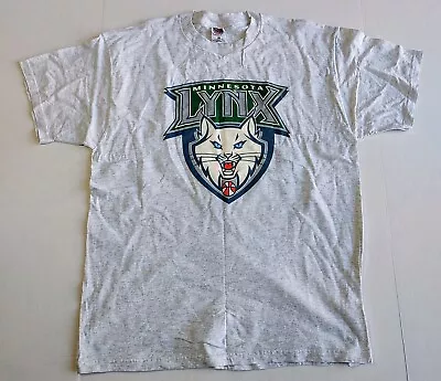 Vtg Minnesota Lynx T Shirt Mens XL Gray Fruit Of The Loom WNBA Basketball Cotton • $24.98