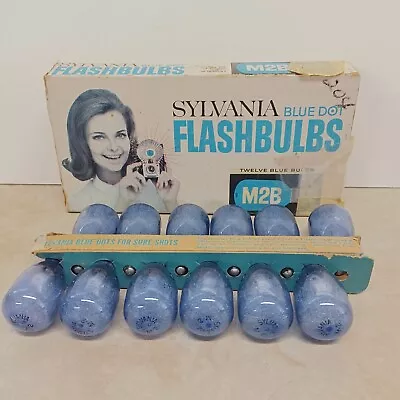 Vintage Box Of 12 Sylvania Blue Dot Flash Bulbs M2B • $4.95