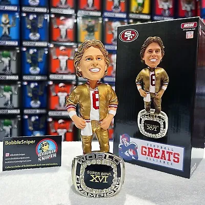 $198 • Buy JOE MONTANA San Francisco 49ers Super Bowl XVI Champion Ring Base NFL Bobblehead