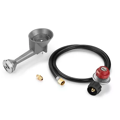 4 FT High Pressure Propane Hose With Regulator & Brass Fitting Burner Head Black • $29.99