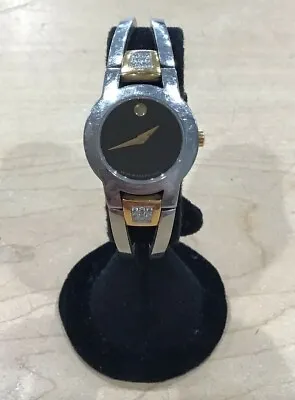 Women's Movado Amorosa Diamond Two Tone Bangle Watch 0604983 Pre-owned • $179.99
