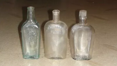 Vintage Glass Bottles Lot Of 3 • $2