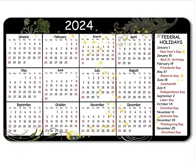 2024 Calendar - Counter/Table Mat/Placemat. X-Large Mouse Pad-10 X16 -Fireflies • $17