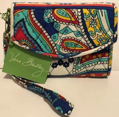 Vera Bradley Retired Marina Paisley Super Smart Wristlet New Never Used Rare • $24