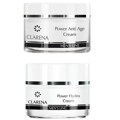 £27.49 • Buy Clarena Men's Line Power Anti Age Cream And  Power Hydro Cream