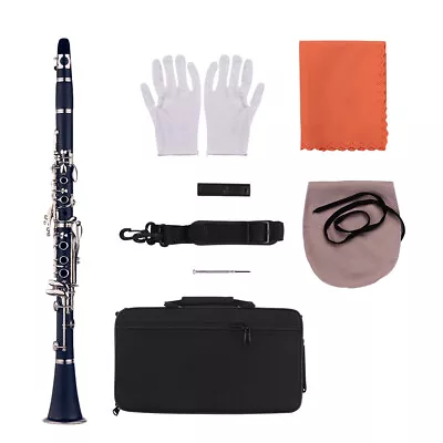 Clarinet 17 Keys Bb ABS Flat Horn W/ Suitcase Woodwind Instrument • $164.68