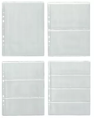 Pages For Banknote Album Dividers - BIG CHOOSE - Four Type Sleeves 1 2 3 4 • £4.99