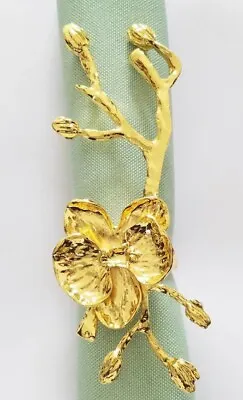 £10 • Buy 6x Gold Flower Butterfly Napkin Rings Decorative Holders  Party Table Decor