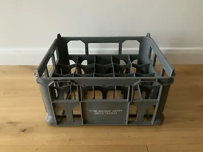 20 Divider Plastic Milk Bottle Crate In Grey • £22