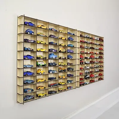 1:64Toy Car Wall Shelf Hotwheels Matchbox Compatible Display Case For 100 Cars • $79.99