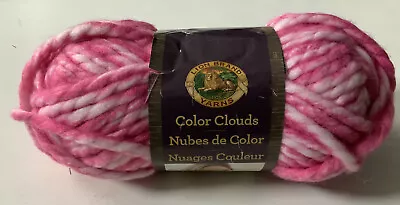 Lion Brand Color Clouds Yarn 1x100g  100% Acrylic Pink Romantic Rose  Col. 140 • £6.50