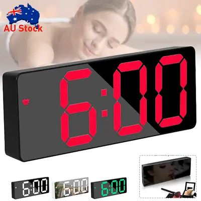 $16.69 • Buy Bedside Digital Clock LED Display Desk Table Time Temperature Alarm Modern Decor