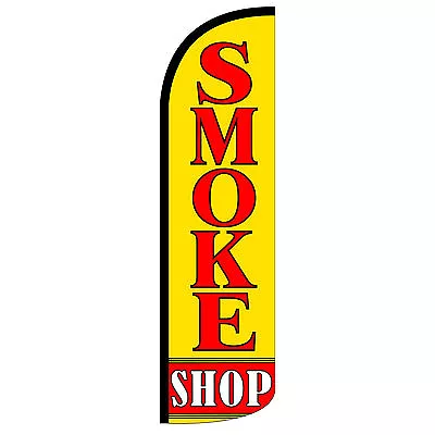 Smoke Shop Red Windless Advertising Sign Feather Flag Only Banner 30% Wider • $21.95