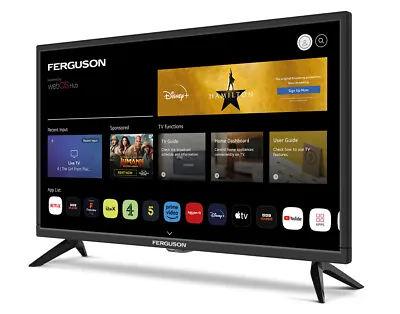 FERGUSON 24  Inch Smart WEB OS 12v 24v TV WiFi Freeview Play Freesat CARAVAN TV • £209.99