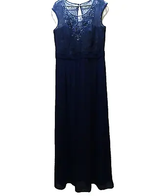 CiTY CHiC :: Women's Navy Blue Maxi Gown Dress : Size 16 [S] : GoRGEOUS • $45