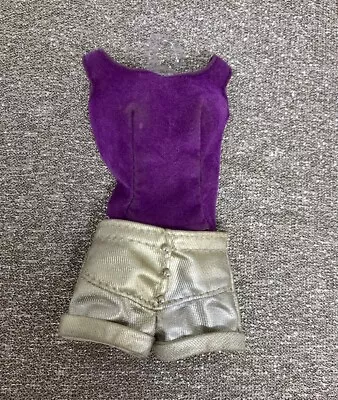 Vintage Barbie  MOD Era # 3362 Fancy That Purple Gold Shorts Purple Velvet Top • $37.90