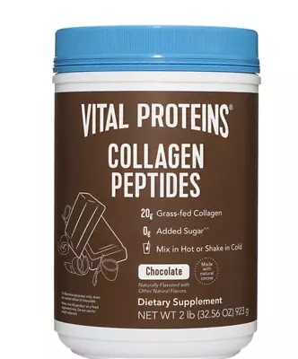 Vital Proteins Collagen Peptides Chocolate Pasture Raised Grass Fed 32.56 Oz 2lb • £53.51