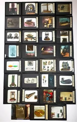 31 Magic Lantern Glass Slides Inventions Electricity Paris France 1890's E Mazo • $191.25