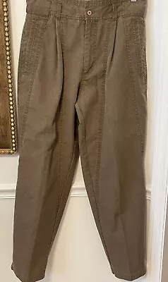 Vintage 80's 90s Y2K Bugle Boy Baggy Pleated High Waisted Pants Tapered Mens • $40