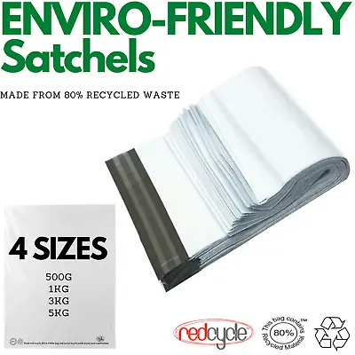 Enviro Recycled Courier Satchels Poly Mailer Bag Accredited Self Sealing Shippin • $115.50