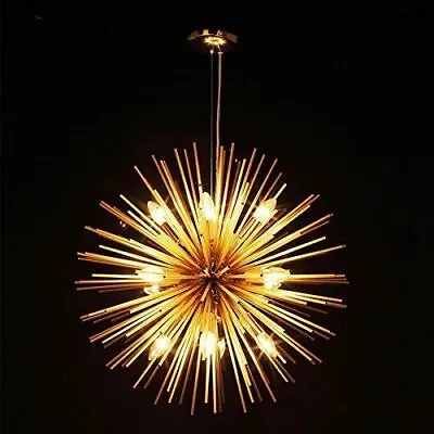 £187.25 • Buy Mid Century Golden Sputnik Chandelier Ceiling Light Lamp Pendant Marine Décor
