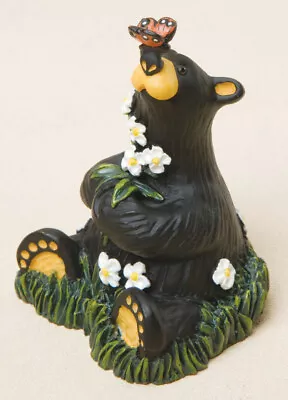 $17.99 • Buy Black Bear  Rachel   By Jeff Fleming Bearfoots Bear With Butterfly Mini Figurine