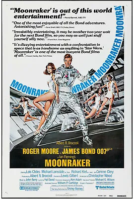 MOONRAKER Original 1979 27x41 One Sheet Movie Poster ROGER MOORE/JAMES BOND • $159.99