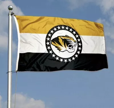 University Of Missouri Tigers-Deluxe Outdoor 3'x5' Flag -MIZZOU-Gold/White/Black • $21.99