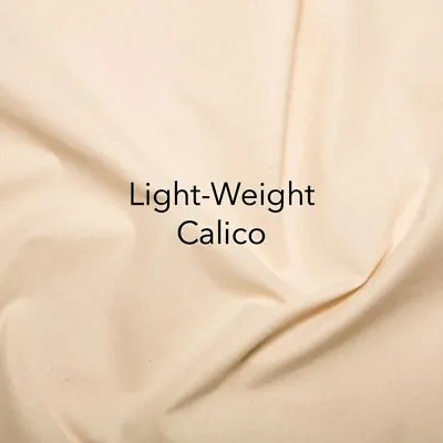 LIGHT-WEIGHT CALICO - 100% Cotton 63  Wide 3 4 5 & 10 Metre Lengths. • £10