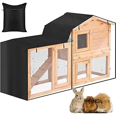 Triangle Rabbit Hutch Cover 210D Oxford Waterproof Rabbit Pet House Cage Covers • $28.49