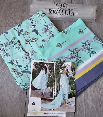 Salina Regalia Original Brand Ladies Lawn 3 Piece Suit Asian Pakistani Clothes • £21.99