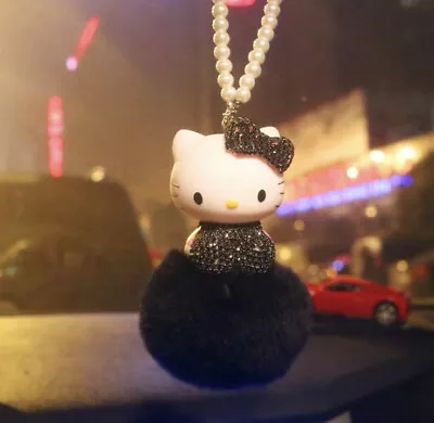 Cute Hello Kitty Auto Car Hanging Drop(very Nice & Lovely) 🖤 Black Great Gift • $29.04