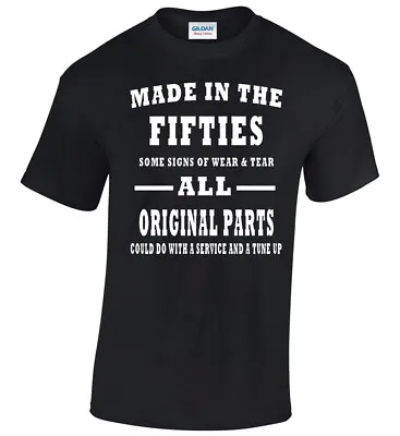 Born In The Fifties 50's Mens T-Shirt Party Birthday Fathers Day Christmas Gift • £12.95