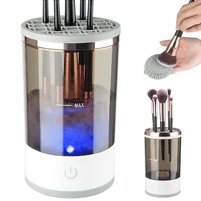Automatic Brush Cleaner Electric Makeup Brush Cleaning Machine Fast Clean Dryer • £9.29