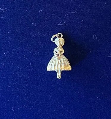 14 K Gold Maid Of Honor 3d Figure Charm With Amethyst Stone • $123.98