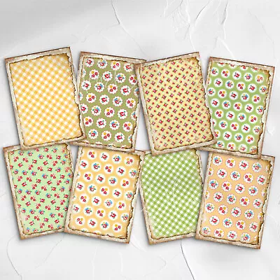 Spring Shabby Chic Blank Card Toppers Cardmaking Craft Background Papers • £2.80