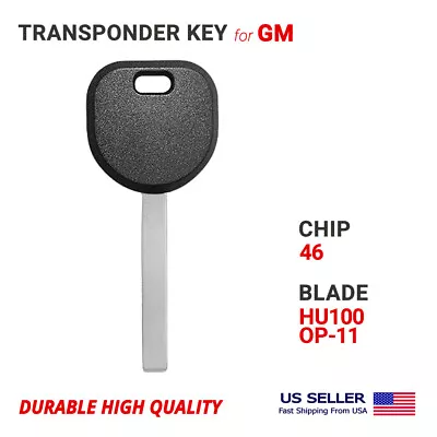$13.45 • Buy Transponder Key For GM HU100 B119 With Chip PCF7937EA 46 High Quality