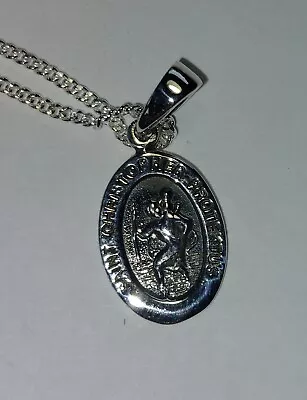 Gents/Ladies Sterling Silver Saint Christopher PendantFree Engraving • £19.99