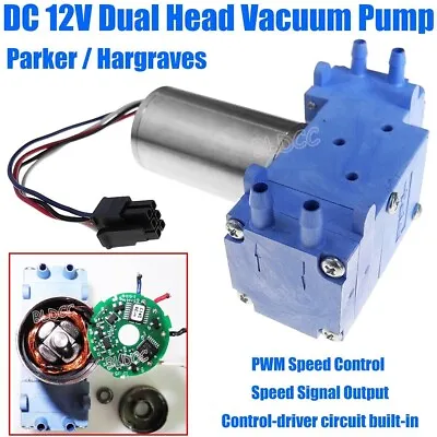 DC 12V BLDC Brushless Motor Vacuum Pump Dual Head Air Pump Small Diaphragm Pump • $22.99