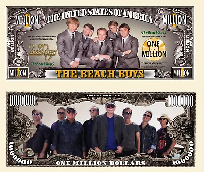 The Beach Boys Million Dollar Bill Play Funny Money Novelty Note + FREE SLEEVE • $1.69