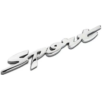 Silver Car 3D Metal SPORT Logo Emblem Badge Sticker Trunk Fender Decal Accessory • $2.99